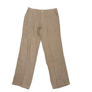 moraitis 100% linen Tan Pants size L